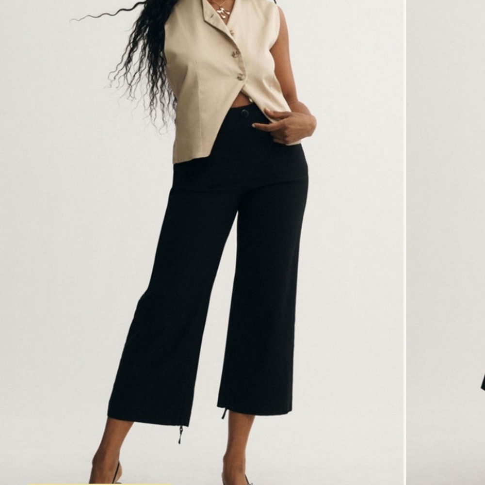 Maeve Adaptive Colette Cropped Wide-leg Pants